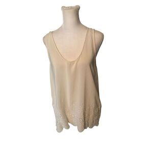 Womens Top, 100% silk, size medium, embroidered, pierced, unique